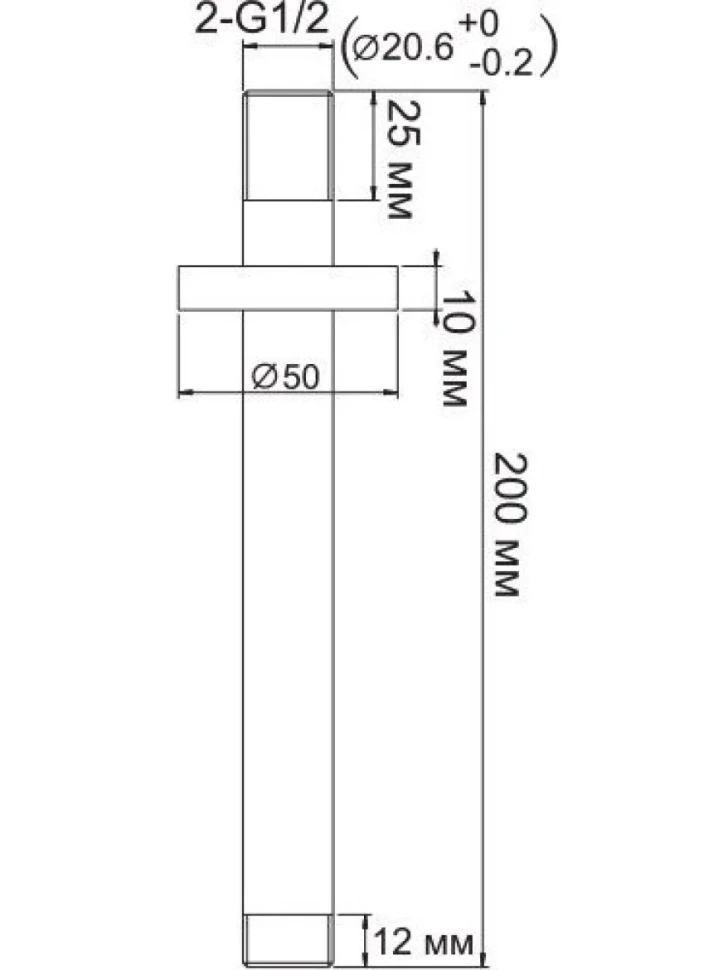 Кронштейн для верхнего душа Wasserkraft A068