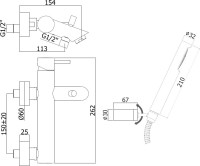 Смеситель для ванны с душем Paffoni Light LIG023HG золото медовое Смеситель для ванны с душем Paffoni Light LIG023HG золото медовое