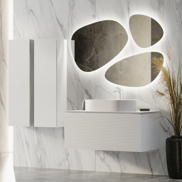 Мебель для ванной комнаты Jorno Stone 100 белая