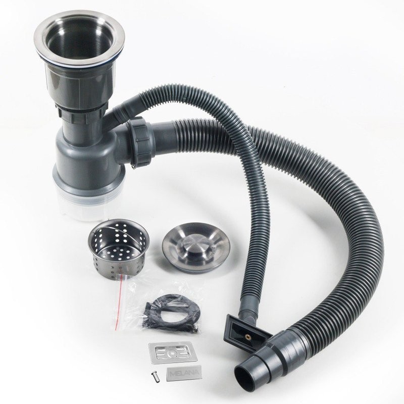 Мойка кухонная Melana ProfLine R5050HK в комплекте с дозатором, сатин