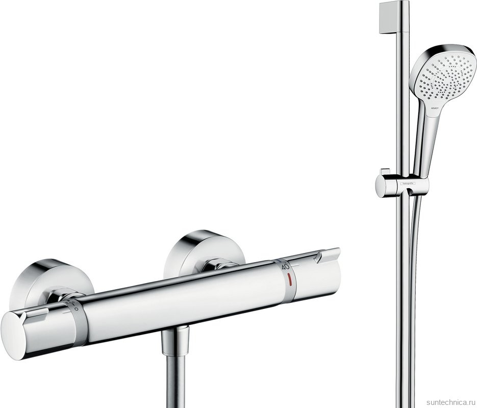Термостатический смеситель Hansgrohe Ecostat Comfort 13116000 + Душевой гарнитур Hansgrohe Croma Select E Multi 26590400