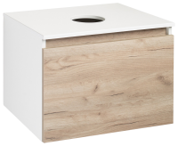 Мебель для ванной комнаты Runo Бари 60 крафтовый дуб, раковина Tre 50