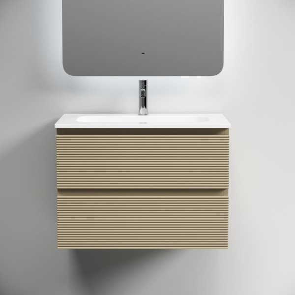 Тумба с раковиной Sancos Folk 70 подвесная, капучино, раковина CN7031