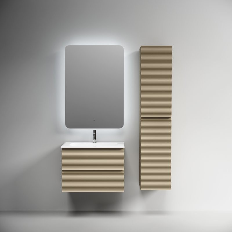 Тумба с раковиной Sancos Folk 70 подвесная, капучино, раковина CN7031