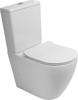 Унитаз-компакт напольный BelBagno Sfera-r BB2141CP-TOR безободковый, крышка BB2034SC с микролифтом, бачок BB2141T