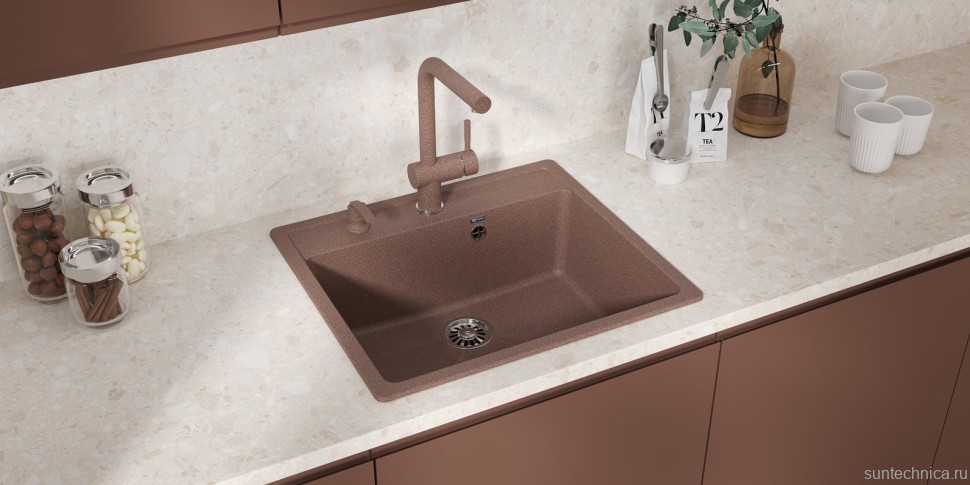 Мойка кухонная Ulgran U-104 -307 терракотовая