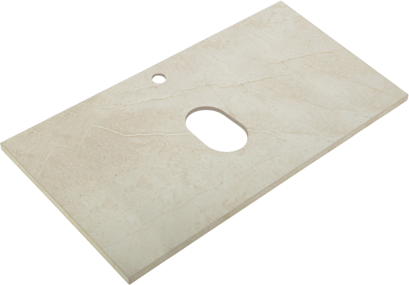 Тумба под раковину со столешницей BelBagno Kraft 80 подвесная, матовая голубая, столешница kep-80-mco