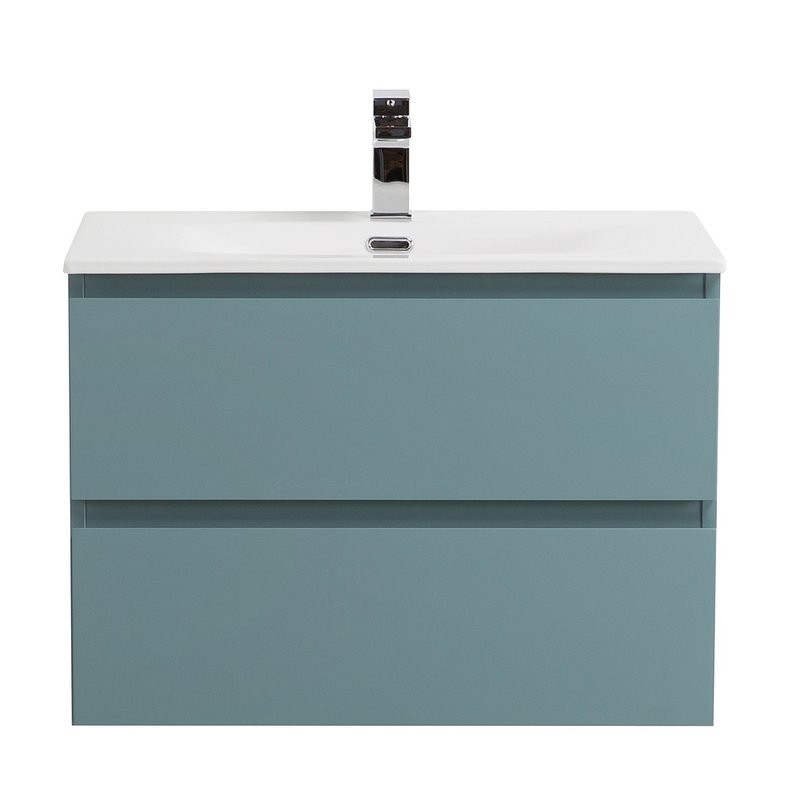 Тумба с раковиной BelBagno Kraft 70 подвесная, матовая голубая, раковина bb-8099-70