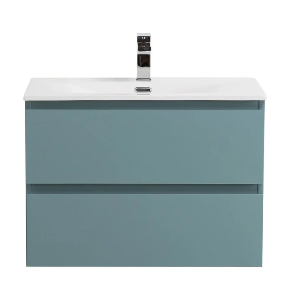 Тумба с раковиной BelBagno Kraft 70 подвесная, матовая голубая, раковина bb-8099-70