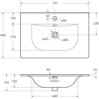 Тумба с раковиной BelBagno Kraft 70 подвесная, матовая голубая, раковина bb-8099-70