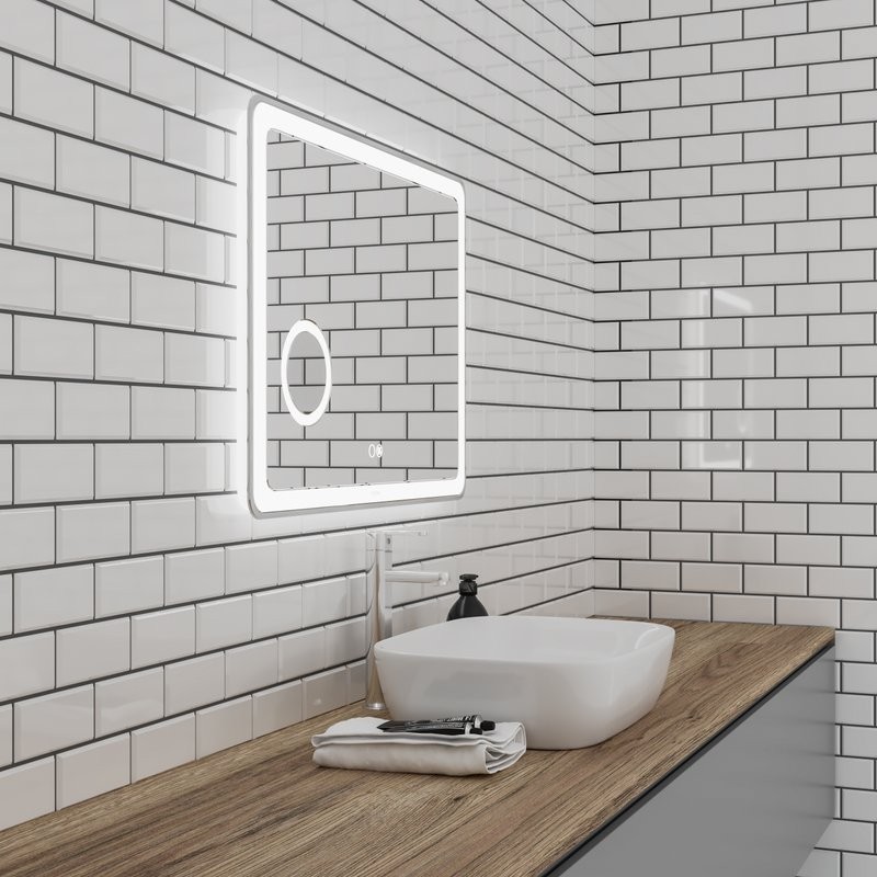 Зеркало Grossman Leo 100 с подсветкой, с антизапотевателем