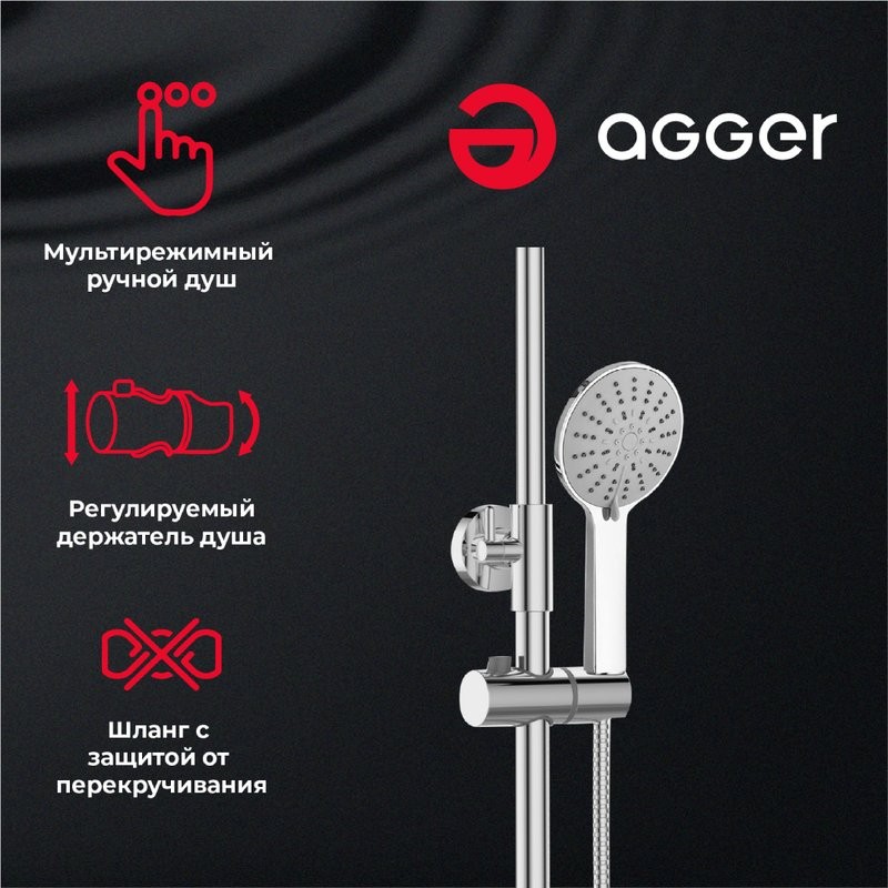 Душевая стойка Agger Thermo A2461100 хром