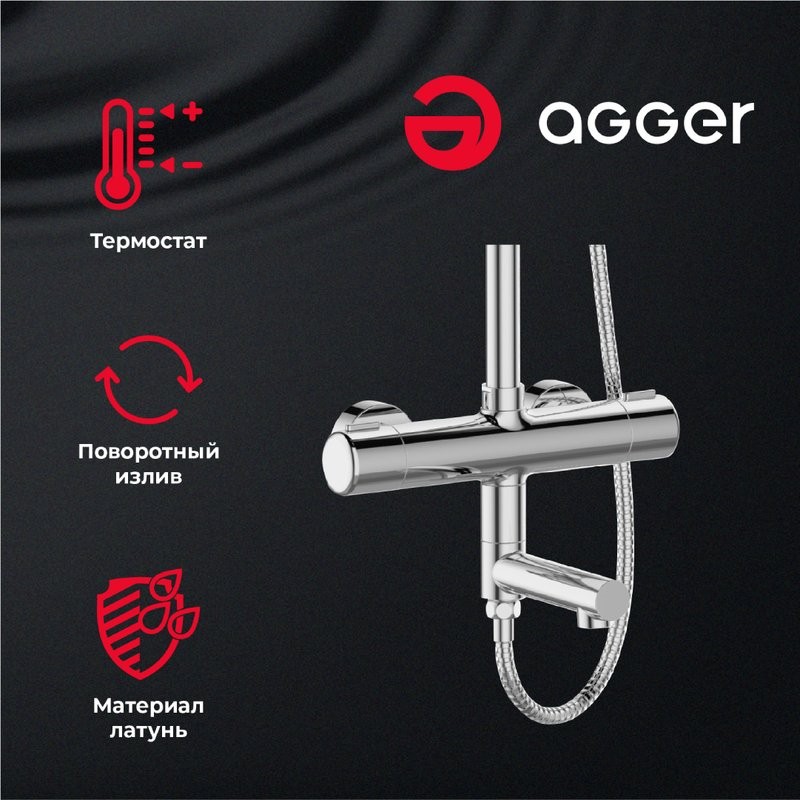 Душевая стойка Agger Thermo A2461100 хром