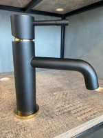 Смеситель для раковины Boheme Uno 461-BG black gold
