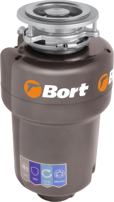 Комплект Мойка Paulmark Vista PM304444-GM вороненая сталь + Смеситель Salix 213419-GM вороненая сталь, черный, с гибким изливом + Измельчитель Bort Titan 5000