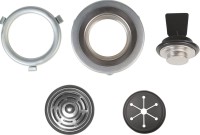 Комплект Мойка Paulmark Vista PM304444-GM вороненая сталь + Смеситель Salix 213419-GM вороненая сталь, черный, с гибким изливом + Измельчитель Bort Titan 5000