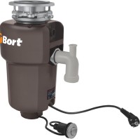 Комплект Мойка Paulmark Vista PM304444-GM вороненая сталь + Смеситель Salix 213419-GM вороненая сталь, черный, с гибким изливом + Измельчитель Bort Titan 5000