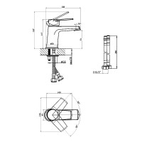 Смеситель для раковины Cersanit Город (City) 68402 хром