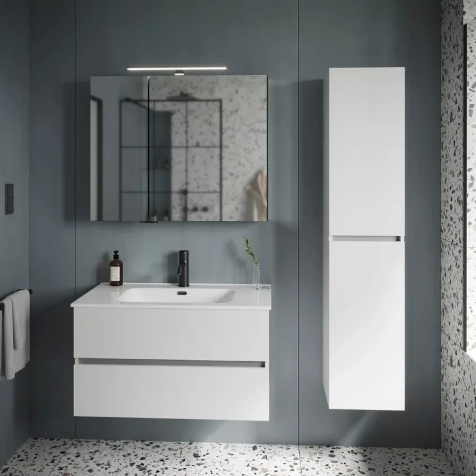 Мебель для ванной комнаты Sancos Urban 90 см белый глянец