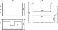 Мебель для ванной комнаты Sancos Urban 90 см белый глянец