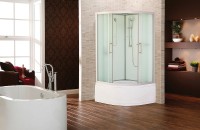 Душевая кабина Esbano CRB ESKB100CRB с высоким поддоном