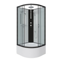 Душевая кабина Niagara Classic NG-6709-14BKT 100x100 см, без крыши, с тропическим душем