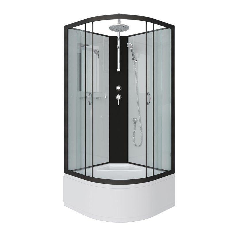 Душевая кабина Niagara Classic NG-6709-14BKT 100x100 см, без крыши, с тропическим душем