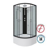 Душевая кабина Niagara Classic NG-6709-14BKT 100x100 см, без крыши, с тропическим душем