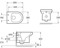 Комплект Унитаз подвесной Jacob Delafon Elite EDX114RU-00 безободковый + Инсталляция Grohe Rapid SL 38775001H 4 в 1 с кнопкой смыва и шумоизоляцией