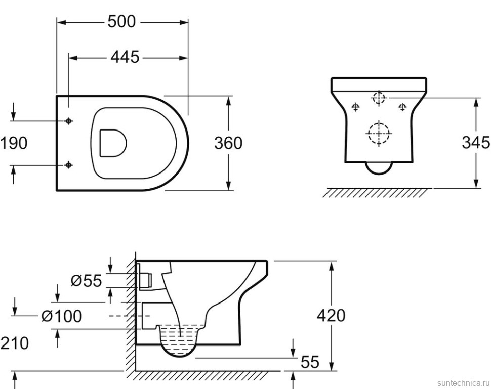Комплект Унитаз подвесной Jacob Delafon Elite EDX114RU-00 безободковый + Инсталляция Grohe Rapid SL 38775001H 4 в 1 с кнопкой смыва и шумоизоляцией