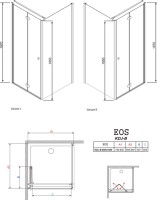 Душевой уголок Radaway EOS KDJ-B 80x100 интимато L