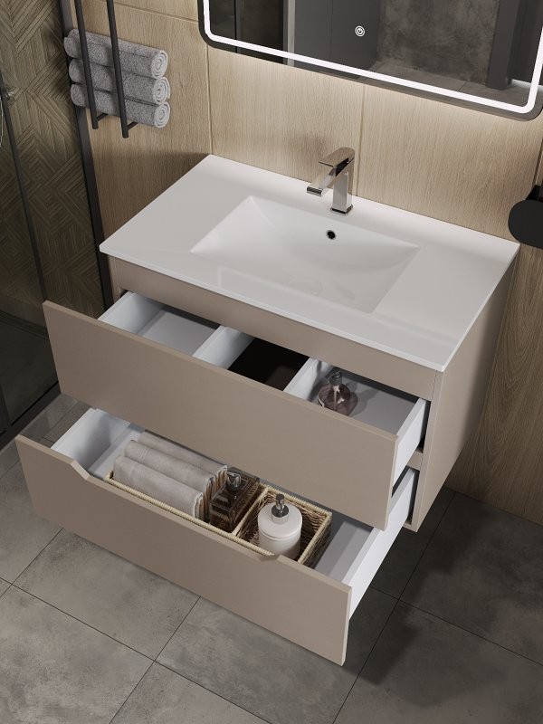 Мебель для ванной комнаты Orange Line 80 латте матовый