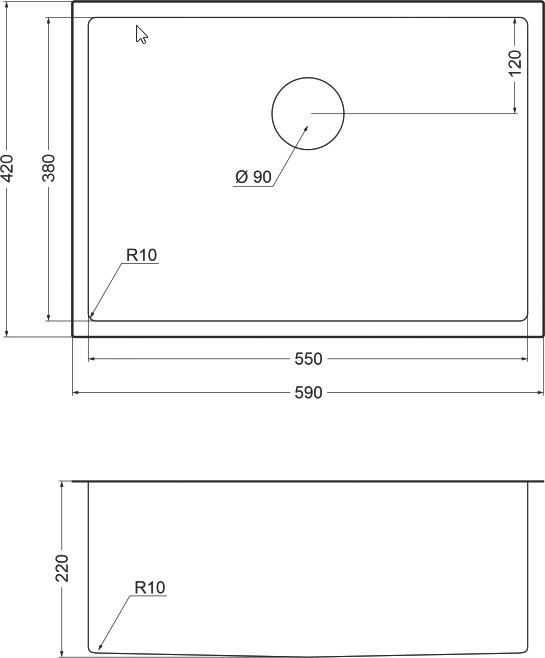 Мойка кухонная Emar PVD EMB-132 PVD Nano Dark