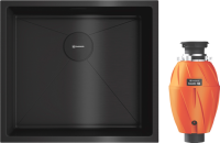 Комплект Мойка Omoikiri Taki 49-U/IF-GB графит + Измельчитель Nagare 750