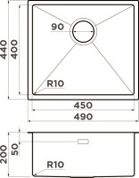 Комплект Мойка Omoikiri Taki 49-U/IF-GB графит + Измельчитель Nagare 750