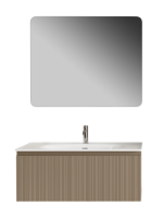 Тумба с раковиной Sancos Code 100 подвесная, серо-бежевая