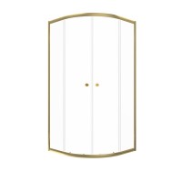 Душевой уголок Triton Альфа -Голд 90x90, профиль золото, стекло прозрачное