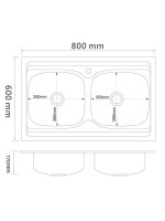 Мойка кухонная РМС MG6 MG6-8060-2