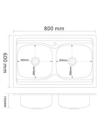Мойка кухонная РМС MG6 MG6-8060-2 Мойка кухонная РМС MG6 MG6-8060-2