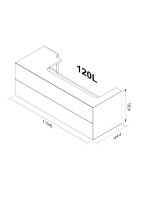 Тумба с раковиной Ravak Lite SD 120 L матовая черная