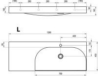 Тумба с раковиной Ravak Lite SD 120 L матовая черная