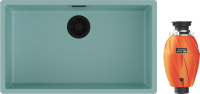 Комплект Мойка Omoikiri Yamakawa 75-Integra-AZ azur blue + Измельчитель Nagare 1000