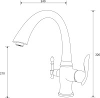 Смеситель для кухни Zorg Sanitary ZR 340 YF хром