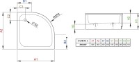 Поддон для душа Radaway Samos A800 с сифоном