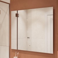Мебель для ванной комнаты STWORKI Колдинг 80 антрацит, с раковиной Moduo 55 Leaf, столешница серая матовая
