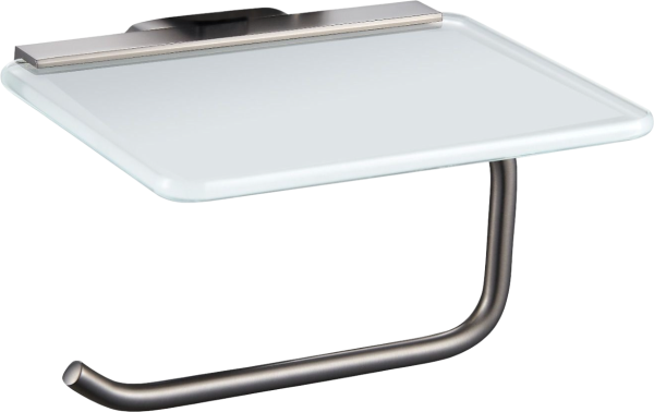 Держатель туалетной бумаги Wonzon & Woghand WW-9326 темный графит, с полкой