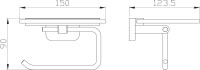 Держатель туалетной бумаги Wonzon & Woghand WW-9326 темный графит, с полкой