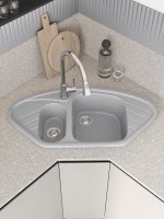 Мойка кухонная Domaci Болонья М-23-006 светло-серая Мойка кухонная Domaci Болонья М-23-006 светло-серая