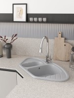 Мойка кухонная Domaci Болонья М-23-006 светло-серая Мойка кухонная Domaci Болонья М-23-006 светло-серая