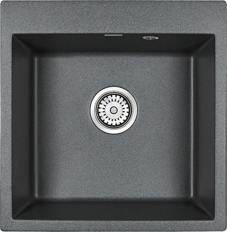 Комплект Мойка Paulmark Kante 50 PM105152-DG графит + Измельчитель Bone Crusher BC 910-SL-Slim Line